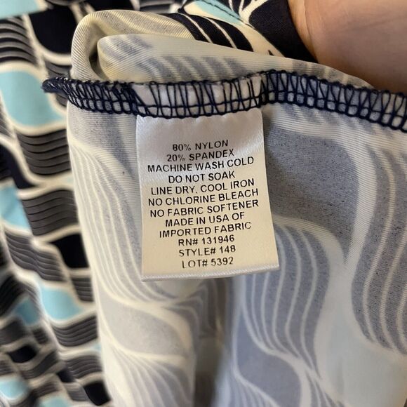 Jude Connelly Geometric Shape Stretch Pockets Navy Sz XS Made In USA - Picture 6 of 6